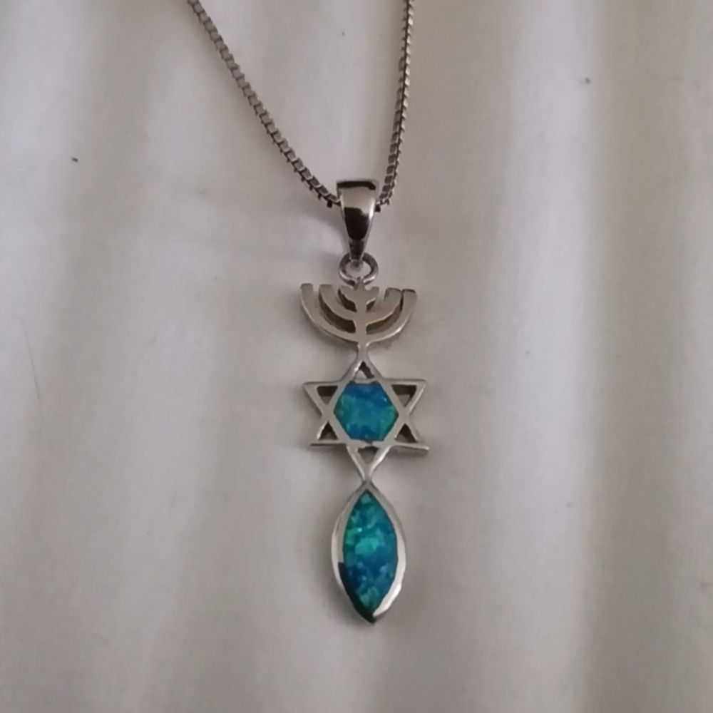 Messianic Jerusalum Seal Pendent Neckalace 925